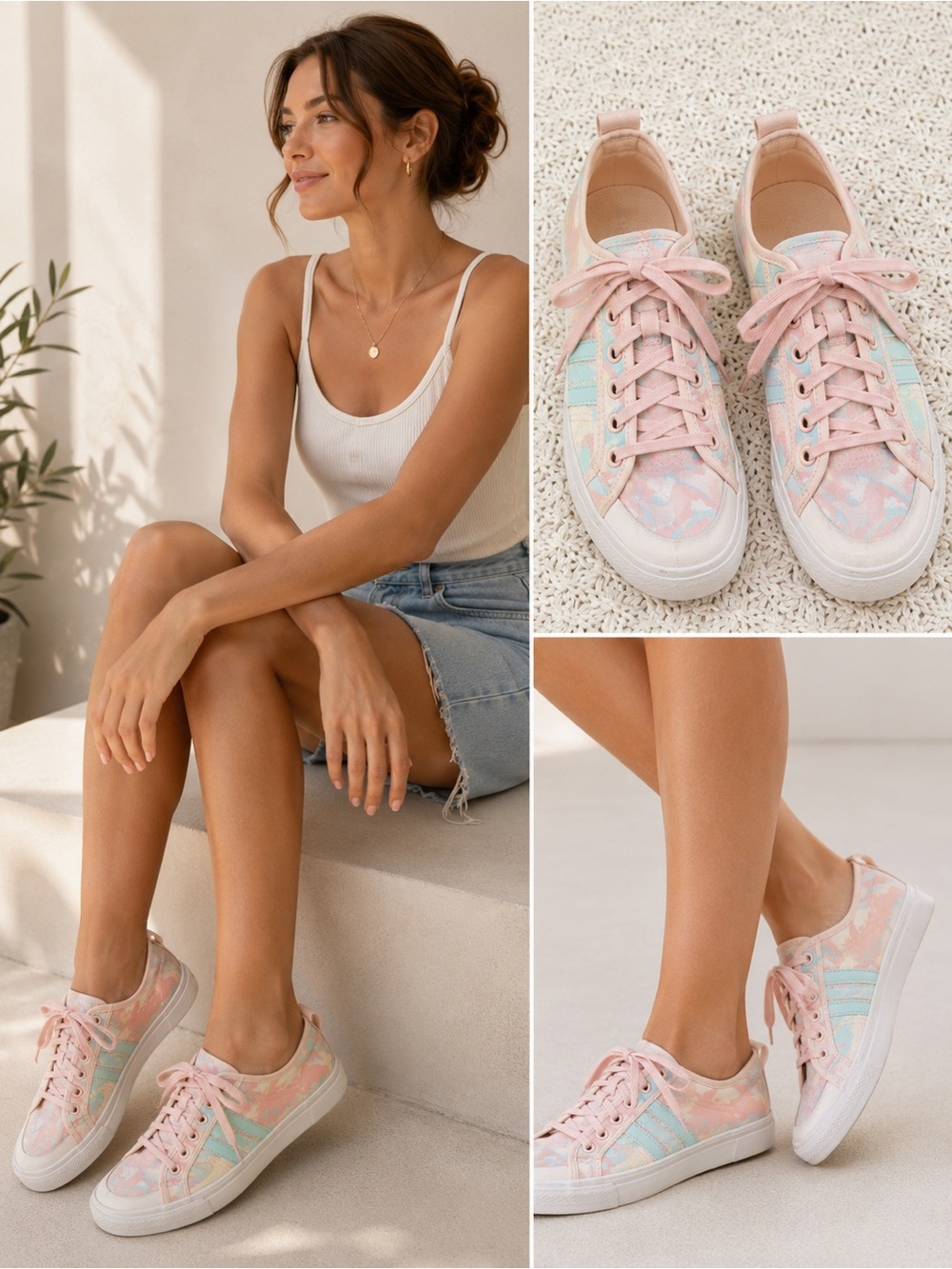 Adidas Nizza Multi-Color Low Top Lace Up Lifestyle Shoes H01099 Women’s Size 5.5